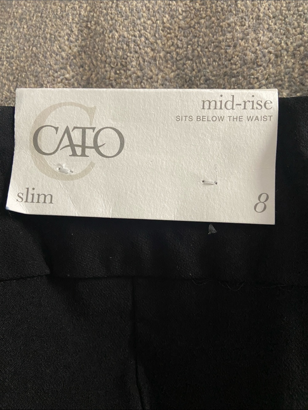J/M Sportswear by Cato Pull On Slim Leg Stretch Ankle Pant Black Size 8 New - Picture 6 of 8